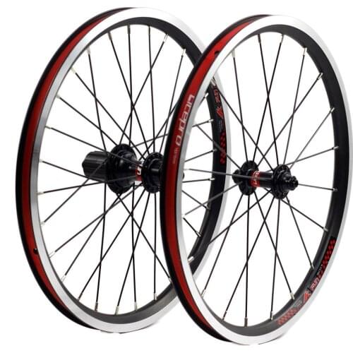 K-Fun 18 Inch 355 WheelSet For Folding Bike 4 Bearing Hub Fit YA883 Bicycle Parts