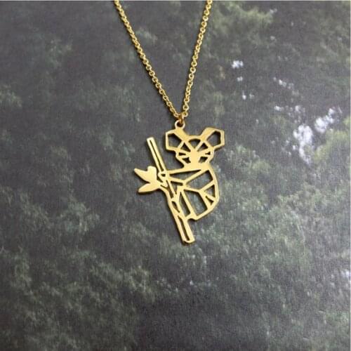 Koala, Origami pendant, Australian animal jewelry , Gift for her