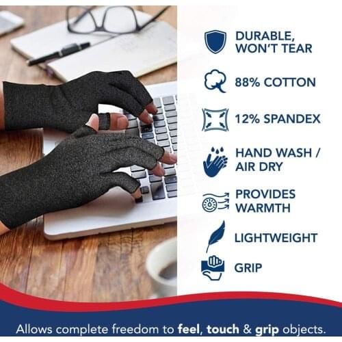 Lightweight Arthritis Pressure Health Gloves High Elastic Breathable Rehabilitation Half Finger Gloves