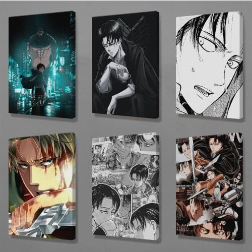 Levi Ackerman Attack on Titan Anime Canvas Home Decor Painting Wall Art Decoration Prints Dorm Living Room Bedroom Poster