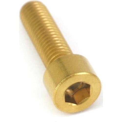 M10x35mm Pitch 1.5mm Column Head Golden GR5 Titanium Bolts For Motorcycle