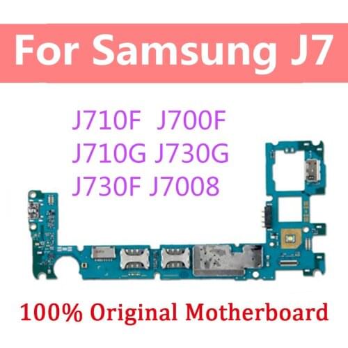 For Samsung Galaxy J7 Mainboard J710F J710FQ J700F Original Unlocked Motherboard Good Working Logic boards 16GB