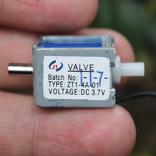 N/O ZT1-4A-01 Air Valve DC 3.7V Normally Open Drain Vent Valve DC 3V-5V 4.2 Micro Mini Solenoid Exhaust Valve Energized To Close