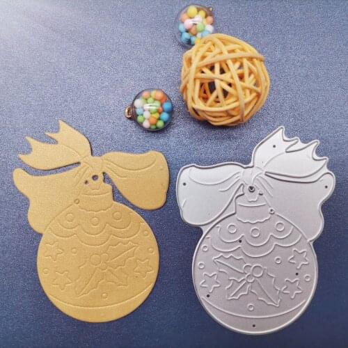 New Metal Cutting Dies Christmas snowball for card DIY Scrapbooking stencil Paper Craft Album template Dies 64*82mm