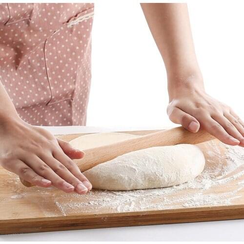 Natural Wooden Rolling Pin Baking Tools Kitchen Supplies Household Accessories Dumpling Noodle Cookie Pie Maker
