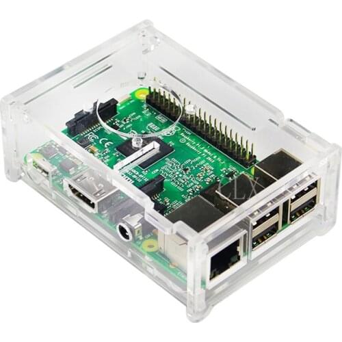 Raspberry PI 3B+ Transparent Acrylic Case Cover Shell Enclosure Box with fan for Raspberry PI Model B and Model B