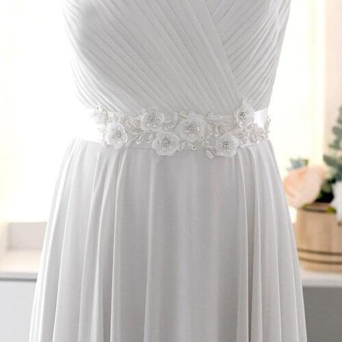 Beading Wedding Dress Accessories Belt Women Party Belt Pearls Beads Flower Bridal Belts Girl Maternity Belt Applique