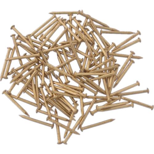100pcs 18X1.5MM Chinese Archaize Round Head Gold Antique Pure Copper Bronze Wooden Nails for Furniture DIY Decorative Boxes