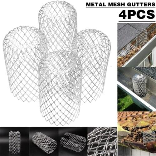 4Pcs Roof Gutter Guard Filters Metal Filter Strainer Anti - Blocking Leaf Drains Debris Drain Net Cover
