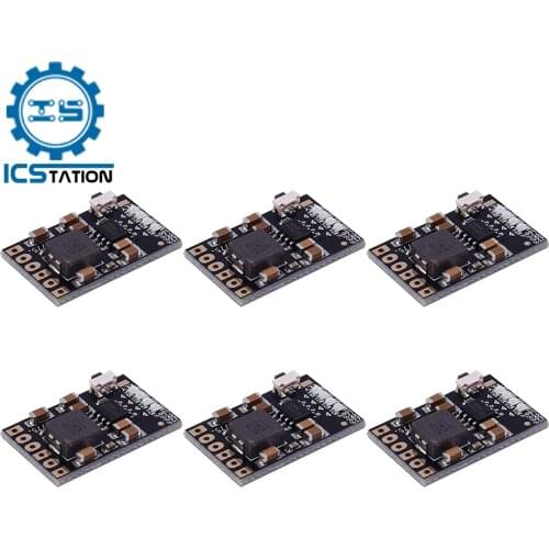 6Pcs 2A 5V Charge Discharge Integrated 3.7V 4.2V Lithium Battery Boost Mobile Power Protection DIY Electronic PCB Board Module