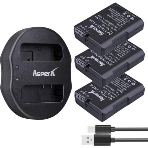 3x 1500mAh EN-EL14 EN-EL14 EN EL14 EN EL14A Battery +Dual USB Charger for Nikon D3100 D3200 D5100 D5200 P7000 P7100 P7700 Camera