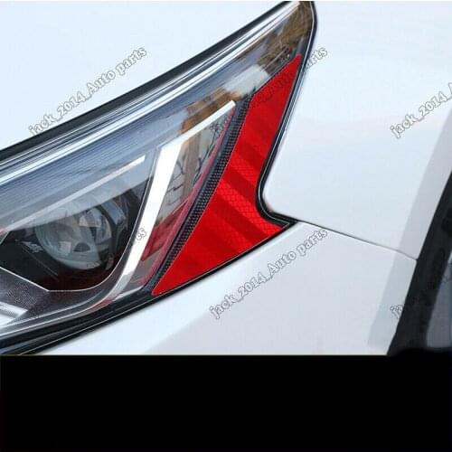 Auto Accessory Exterior decoration Trim For Nissan Altima 2019 Front Headlight Eyelid Eyebrow Reflective sticker Trim