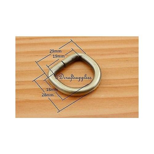 D ring d-rings purse ring Webbing Strapping anti bronze 19mm 3/4 inch 12pcs U157