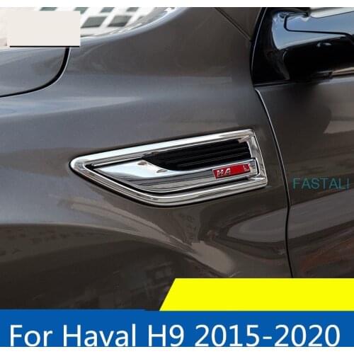 For Haval H9 2015-2020 Body Foliage Frame Foliage Stainless Steel Decorative Bright Car Decoration Accessories