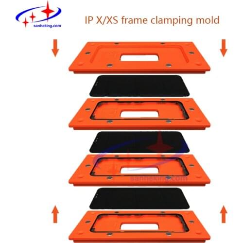Frame mould for iphone x xs 2pcs High quality clamping molds lcd magnetic position mold for oled frame and cold glue bonding