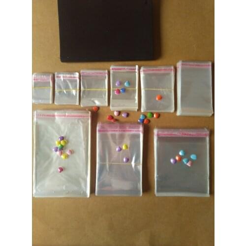 Hot selling 1000Pcs/lot Useful Multi sizes Clear Plastic Bags Self Adhesive Seal Jewelry Gift Package Opp Bag free shipping