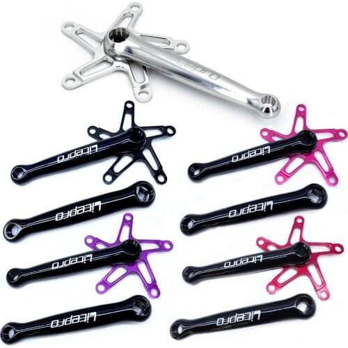 Litepro Crankset Folding Bike Crankset Folding Bike Ultralight Square Hole CNC Aluminum Alloy Crank 170mm 130BCD For Brompton