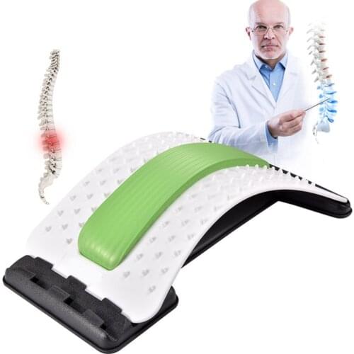 Back Massager Stretcher Acupuncture Set Up Benches 3 Levels adjustable Portable Lumbar Pain Relief for Lower and Upper Back