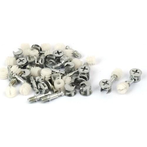 Furniture Connecting Fitting Knock Down Furniture Cam LOCK Connecting Fitting Dowel Nut Assembly 20 Sets