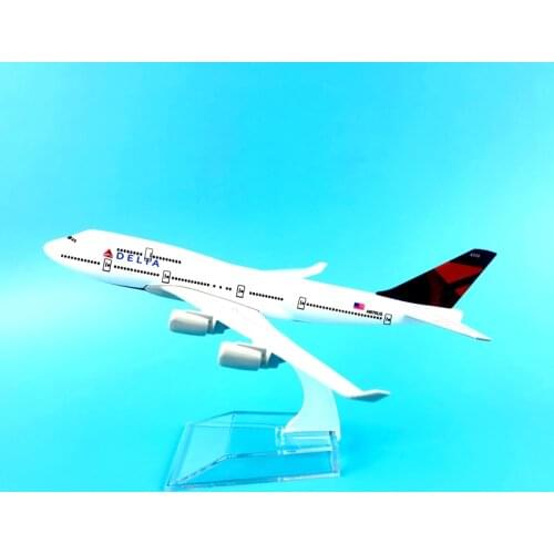 16CM AIR DELTA PLANE747 AIRCRAFT MODEL MODEL PLANE SIMULATION 16 ALLOY CHRISTMAS TOYS GIFT KIDS