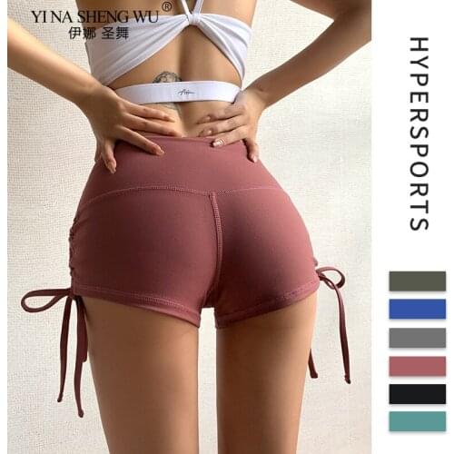 Fashion Slim Fit High Waist Yoga Sport Shorts Hip Push Up Women Fitness Running Shorts Tummy Control Workout Gym Quick Drying s