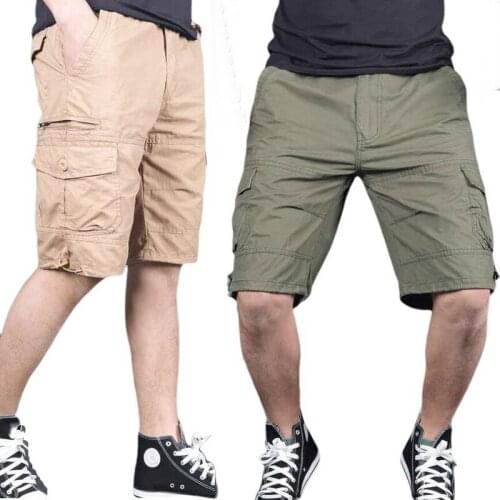 Summer Cargo Shorts Men Casual Mulit-Pocket Shorts Joggers Men Big Tall Shorts Maximum Suitable Weight 110 Kg