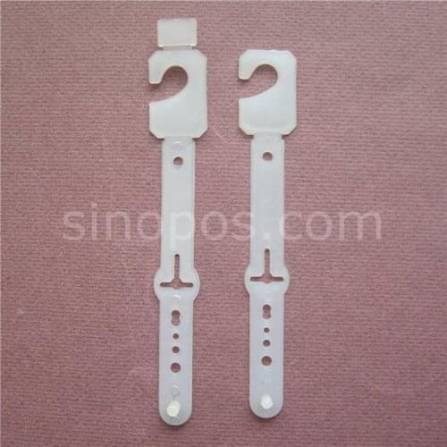 Plastic Belt Display Hooks, leather waistbelt buckle hanger with flag sash clasp snap hanging clip garment package header pop
