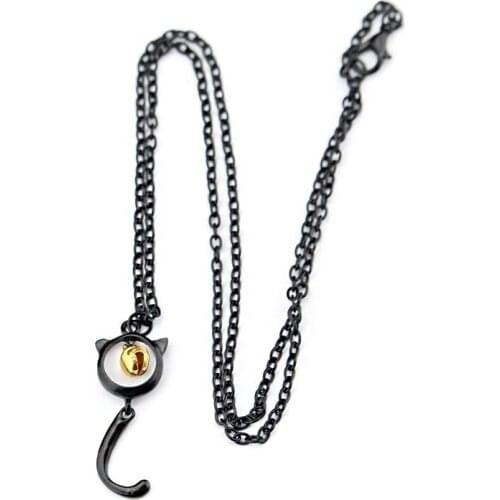 New Trendy Animal Cat Tail Pendant Cat Bell Pendant Necklace Womens Necklace Sliding Metal Accessories Party Accessories
