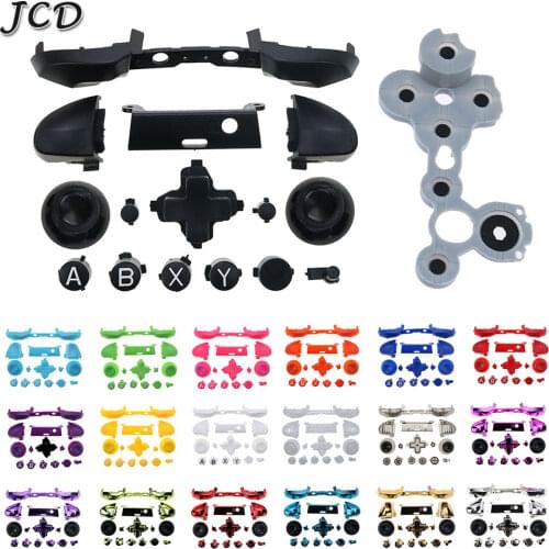 JCD Full set Buttons LB RB Bumper RT LT Trigger Buttons Replacement W/ Conductive Rubber Button For xbox one S Controller