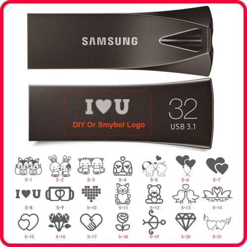 SAMSUNG DIY Thumb Drive 256gb 128gb 64gb 32gb USB 3.1 Pendrive Memory Disk Metal Mini Flash Memoria Stick High Speed Cle U Disk