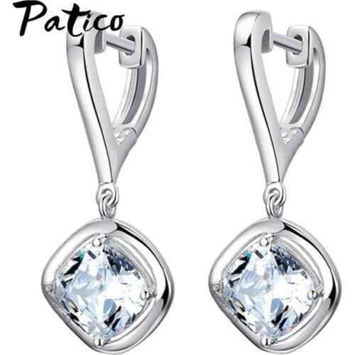 Korean Women 925 Sterling Silver Drop Earrings Eardrop Fake Piercing Dangle Earings Elegant Jewelry Pendientes Mujer