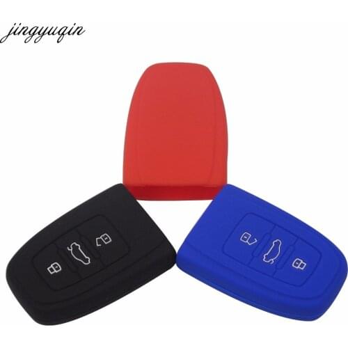 Jingyuqin Remote Silicone 3B Key Cover Case Protect For Audi B6 B7 B8 A4 A5 A6 A7 A8 Q5 Q7 R8 TT S5 S6 S7 S8 SQ5 RS5 Smart Key