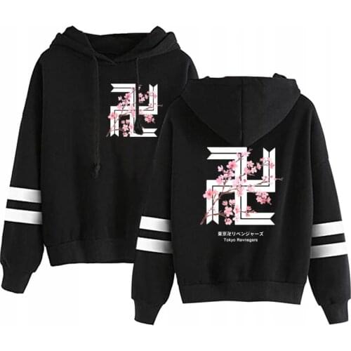 Japanese Anime Manga Hoodies Tokyo Revengers Cherry Blossom Print Kpop Pullover Harajuku Tracksuit 2021 Brand Hoodie Streetwear