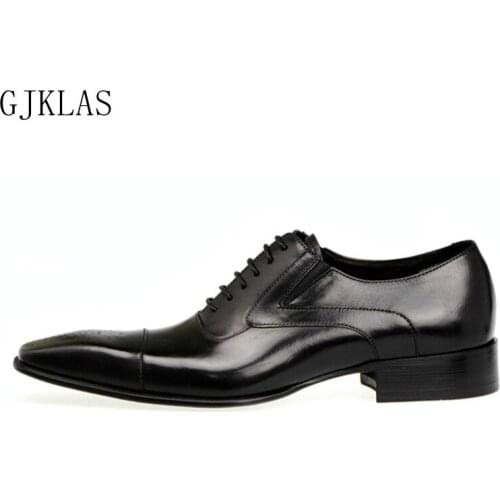 Business Leather Shoes for Brogues Men Classic Big Size 48 Black Brown Formal Dress Office Shoes Retro Cheap Leather Mens Shoes