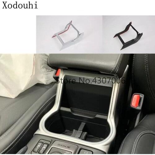 Car Inside Inner Front Middle Storage Cup Box Frame Trim Carbon Fiber/ABS Matte Cover 1pcs For Subaru Forester 2018 2019 2020