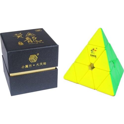 YuXin HuangLong pyramid Magnetic Version Magic Cube Professional Game Toy Speed Adult Children Game Puzzle Educational Gift