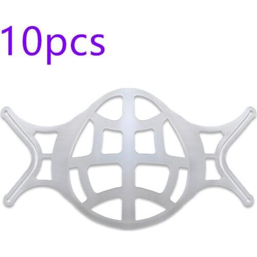 10PCS 3D Mouth Mask Support Breathing Assist Help Mask Inner Cushion Bracket Food Grade Silicone Mask Holder Breathable Valve