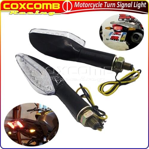 1Pair Motorcycle 10mm 12V LED Turn Signals Indicator Flasher Warning Lights For BMW F800 F650 Kawasaki Suzuki Yamaha Ducati