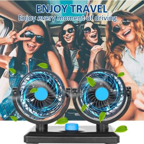 12V Car Cooling Fan 360 Degree Car Fan Breeze and Strong Wind Suitable for SUV RV Car