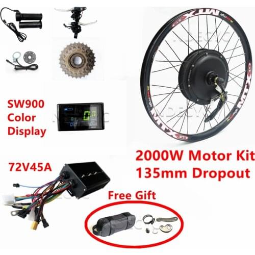 2021 the newest SW900 color Display with 45A sine wave controller, 48-72V 2000W Ebike kit 135mm Dropout Motor Wheel Kit