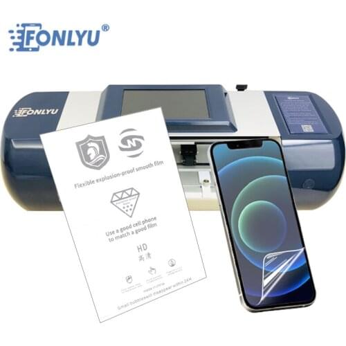 FONLYU 50pcs Flexible Hydrogel Film Scratch Proof Self Recovery in 3h Film Cutting Machine For Mobile Phone Screen Protector