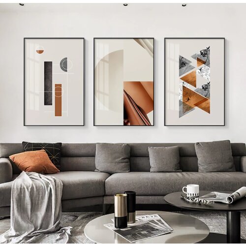 Abstract Geometric Canvas Painting Posters Prints Unique Minimalistic Wall Art Pictures For Living Room Bedroom Aisle Home Decor
