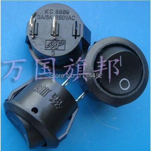 Free shipping 100pcs 3A 250V diameter:20mm 2P circular Switch Ship switch Cheap and Hight-quality