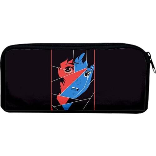 Prefer blue 3D Merch Oxford Cloth Pencil Case Office Student Pencilcase Cute Canvas Pencil Bag