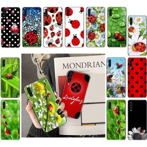 Insect Seven-star ladybug leaf Phone Case For Samsung A71 A41 A21 A31 A50 A70 A11 A12 A32 M31 A02 A51 A52 A72