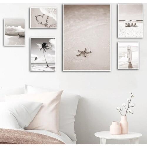 Home Decor Black and white Scenery Picture Wall Art Canvas Painting Modern Poster and Print for Scandinavian Living Room Design