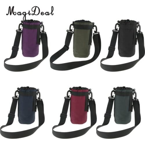 Travel Water Bottle Sleeve Protable Drinks Bottles Carrier Cover Sleeve Tote Bag Pouch Holder Strap for Women Men