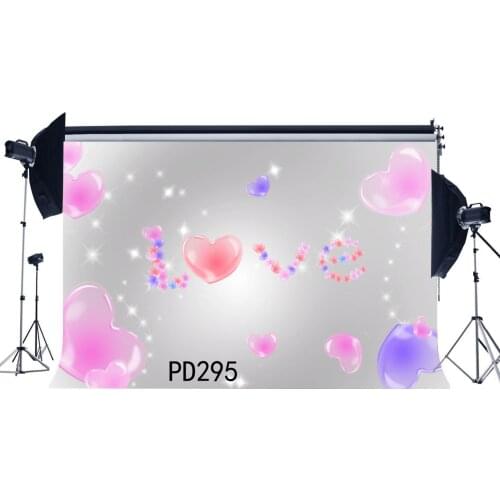 Photography Backdrops Bokeh Halos Valentines Day Hearts I Love You Theme Lover Wedding Party Event Portraits Background