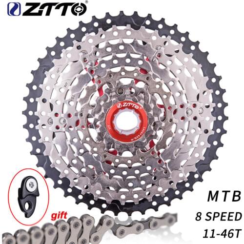 ZTTO MTB 8 Speed 11-46T Cassette 8s 46t Freewheel Mountain Bike Bicycle Parts Cassette 8 Speed 42T WIDE RATIO For Tx35 and M310