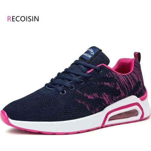 RECOISIN 2020 Autumn Women Sneakers High Quality Breathable Casual Shoes Women Lace-up Trainers Shoes For Women zapatos mujer